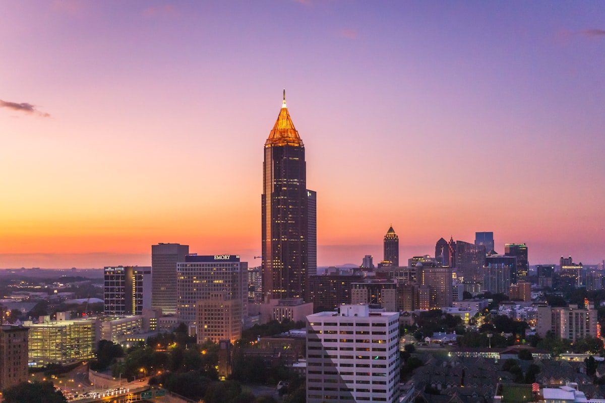 Atlanta skyline in Atlanta, Georgia - international tax specialist serving Atlanta